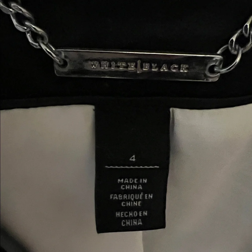 White House Black Market Black and White Striped Blazer - Picture 2 of 2
